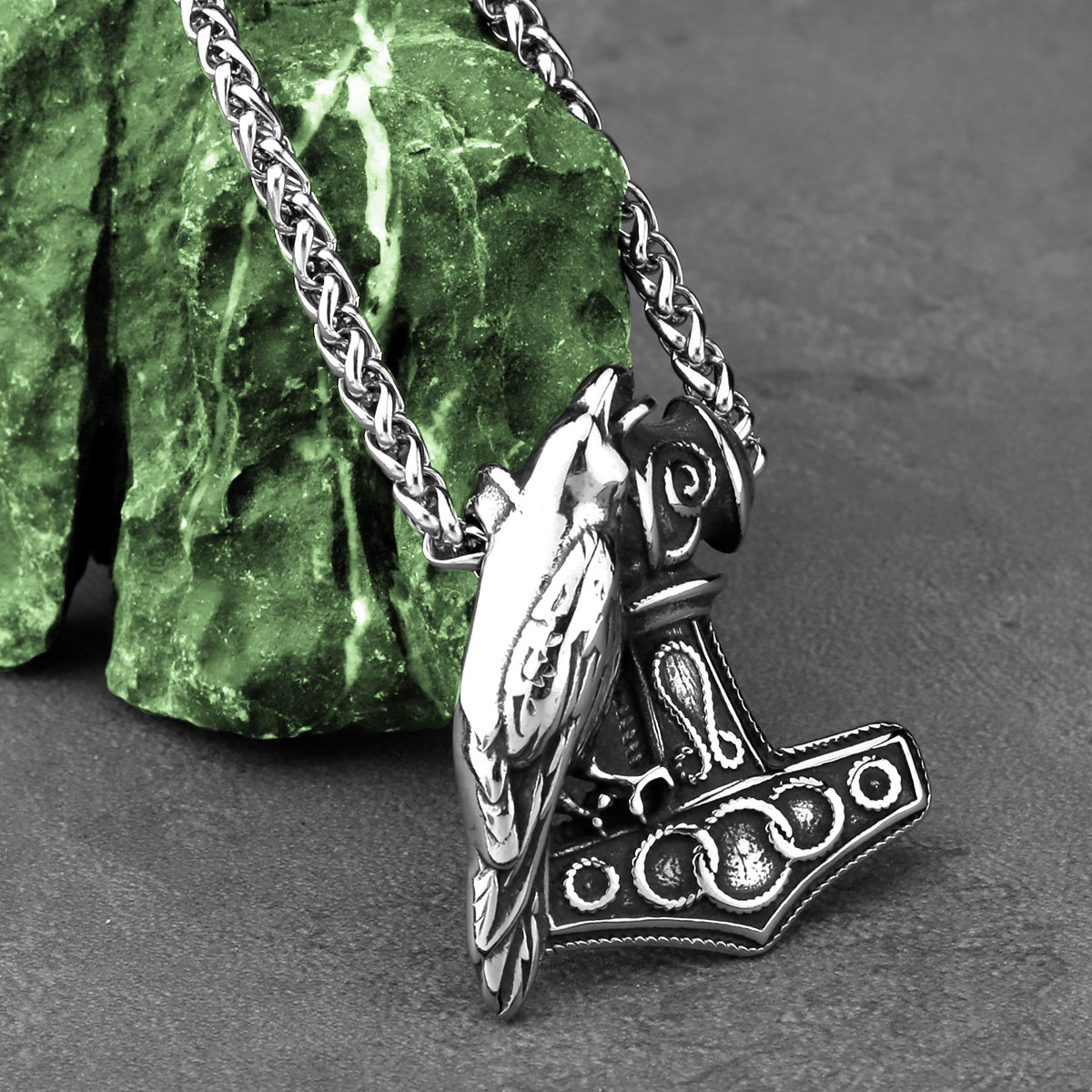 Battle Rope Anchor - Bắc Âu Odin Raven Búa Thor